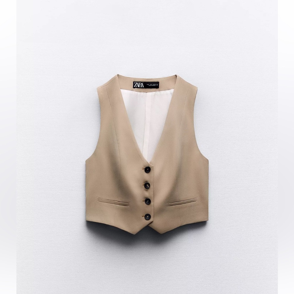 ZARA TAILORED SHORT WAISTCOAT
